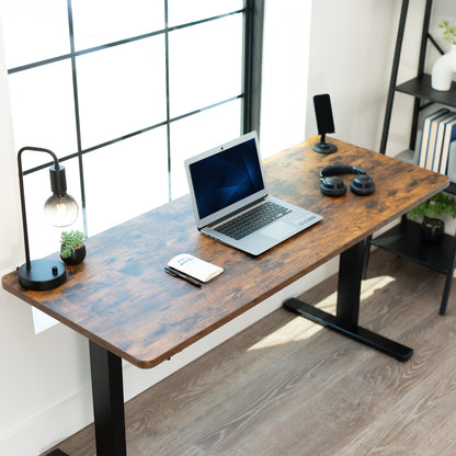 Sturdy desk tabletop for sit or stand electric or manual desk frames.