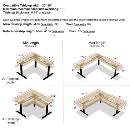 Electric Multi Motor Height Adjustable Corner 3 Leg Standing Desk Frame for creating your own standing desk.