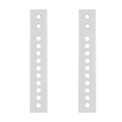 Vertical overhead VESA plate extender brackets.