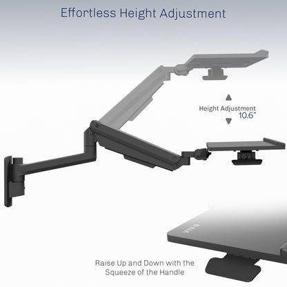 Pneumatic Wall Mounted Keyboard Tray