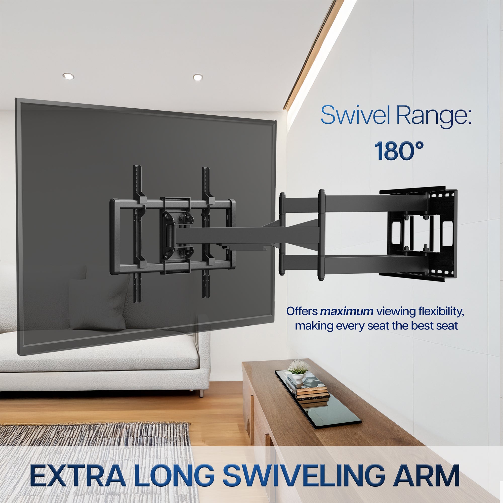 Full Motion 43” to 85” TV Wall Mount with Long Arm