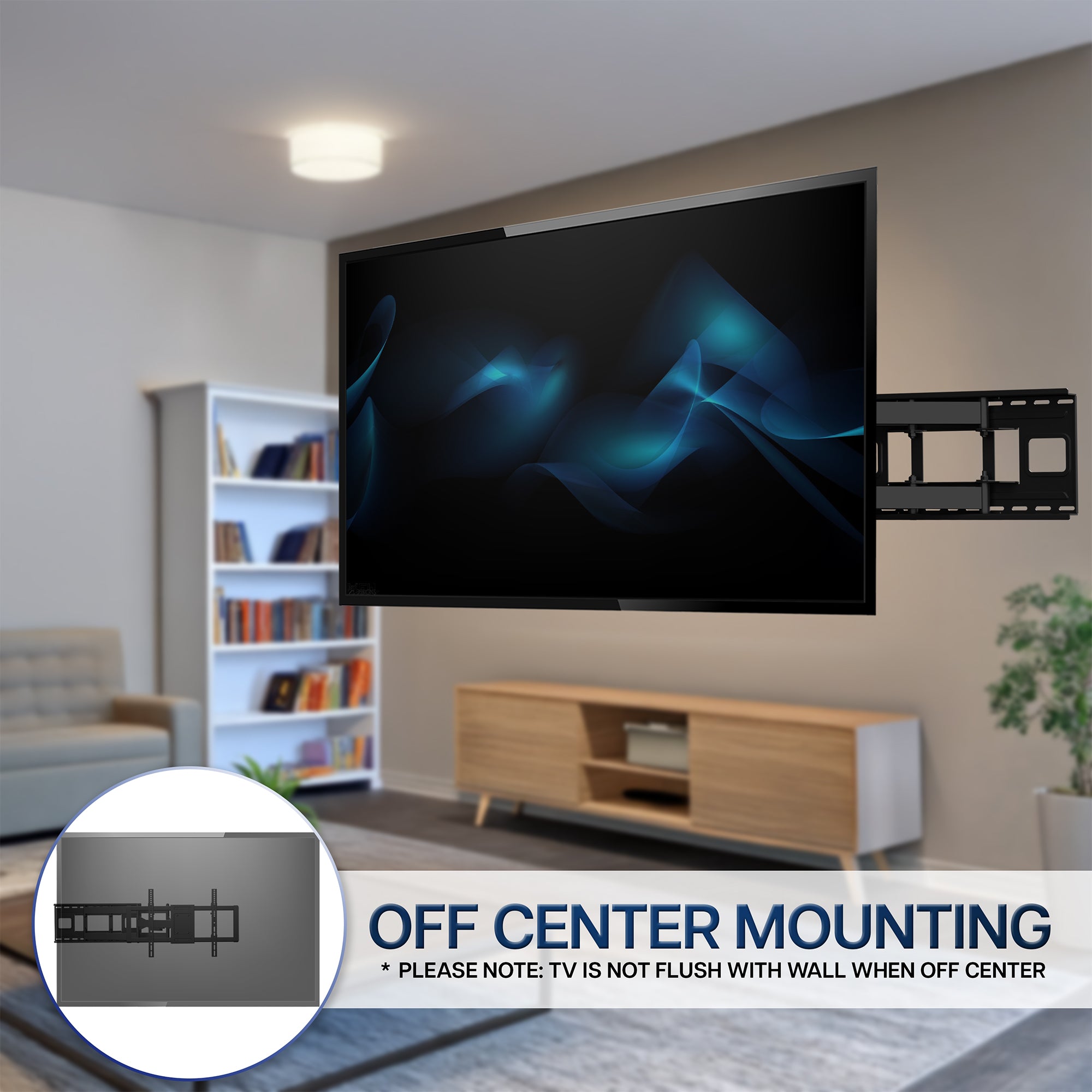 Full Motion Extra Large TV Wall Mount with Long Arm