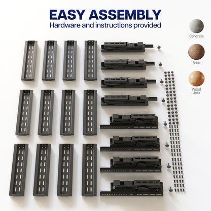 Pop-Out TV Tilting 1x4 Video Wall Mounts - 37” to 65” Screens