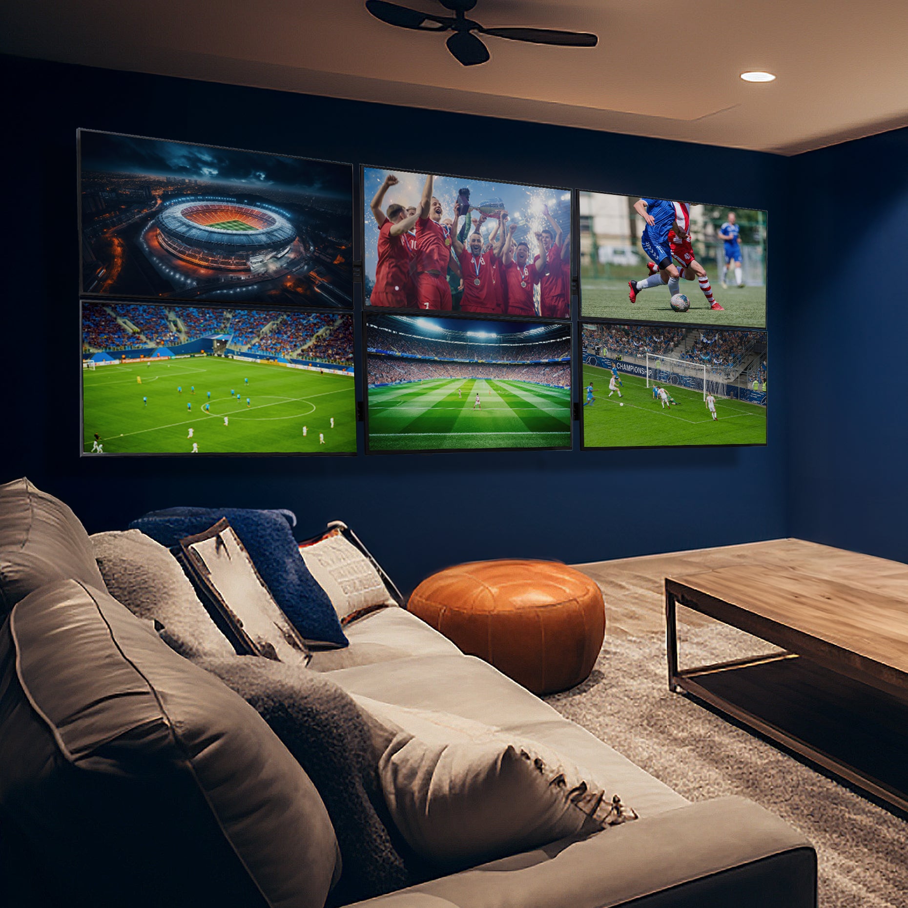 Pop-Out 2x3 Video Wall Mounts for 37” to 90” TVs