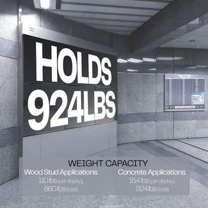 Pop-Out 2x3 Video Wall Mounts for 37” to 90” TVs