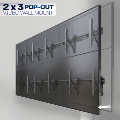 Pop-Out 2x3 Video Wall Mounts for 37” to 90” TVs