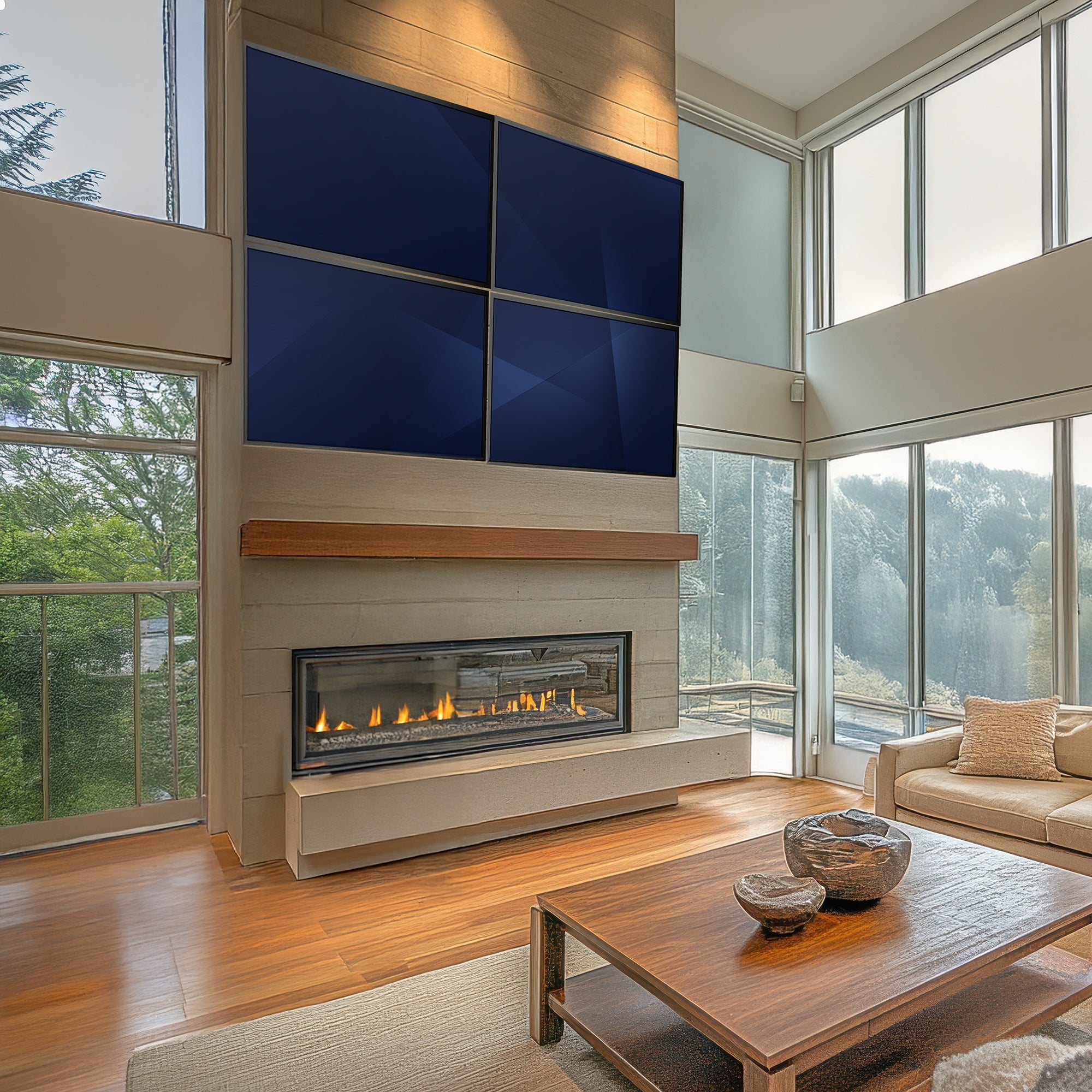 Pop-Out Video Wall Mounts (4 Pack) for 37" to 90" TVs