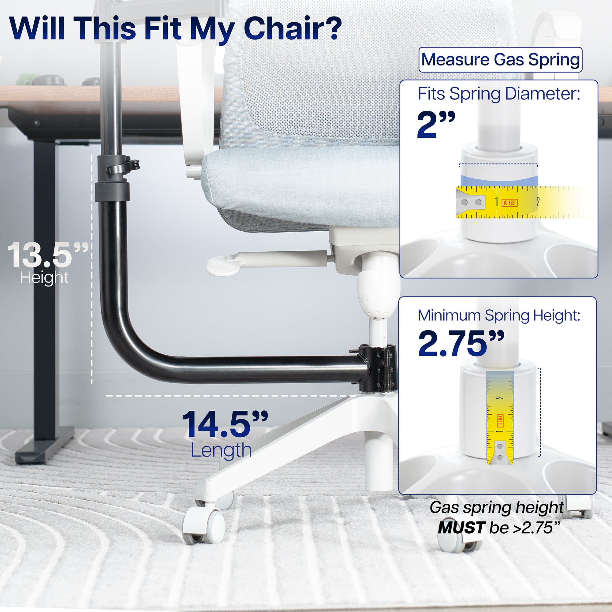 Office Chair Mounted Premium Keyboard Tray