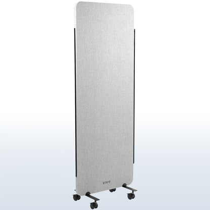 Single Panel Gray Mobile Freestanding Room Divider provides a convenient partition and workspace privacy.