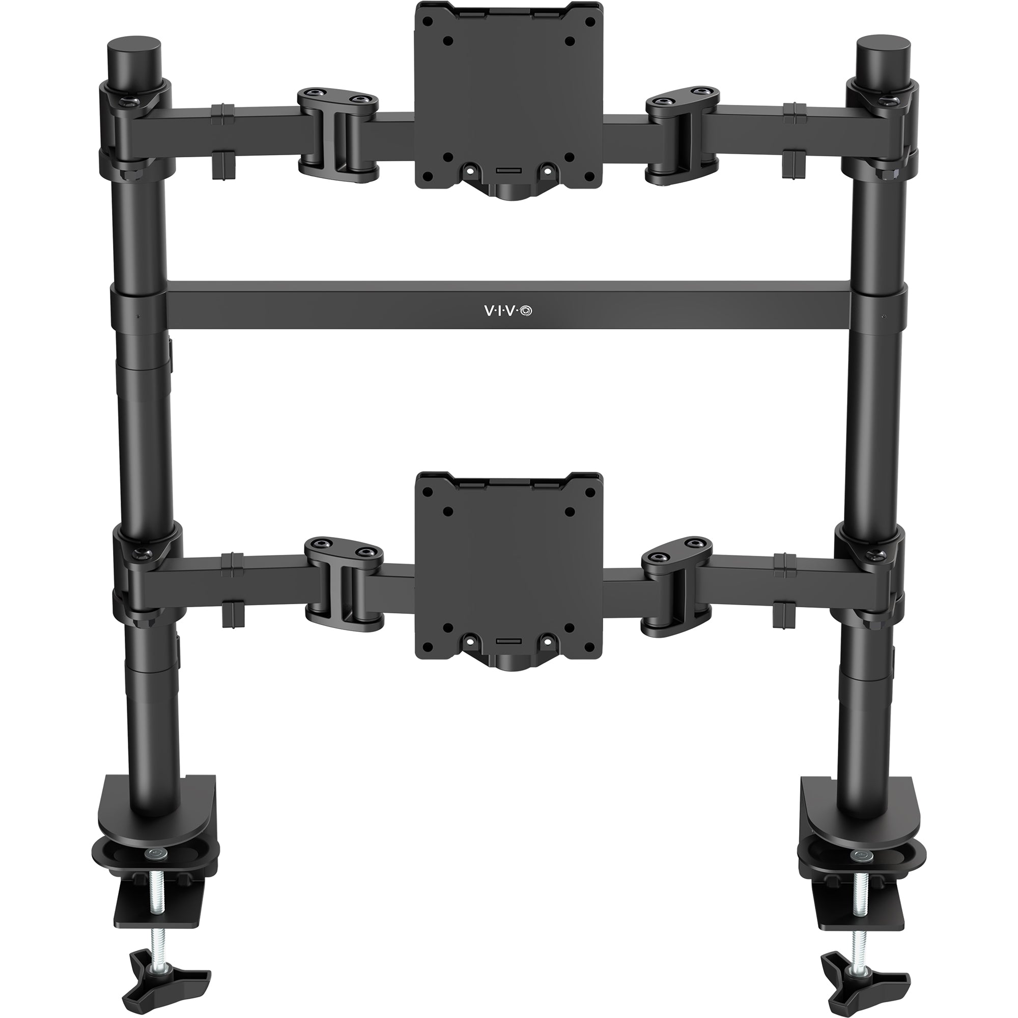 2-Pole Dual Ultrawide Vertical Monitor Desk Mount - Up to 57" Screens