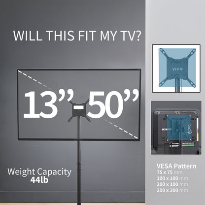 Height adjustable TV stand compatibility.