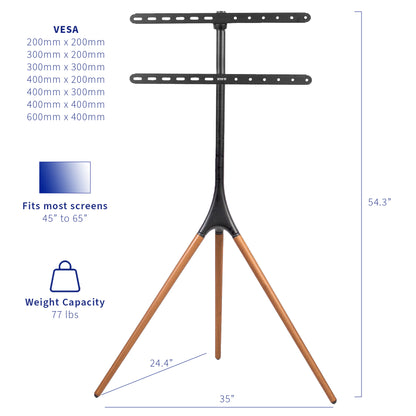 Tripod easel studio TV stand.