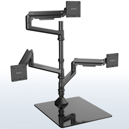 Pneumatic Arm Triple Ultrawide Monitor Extra Tall Desk Stand - Up to 49" Screens