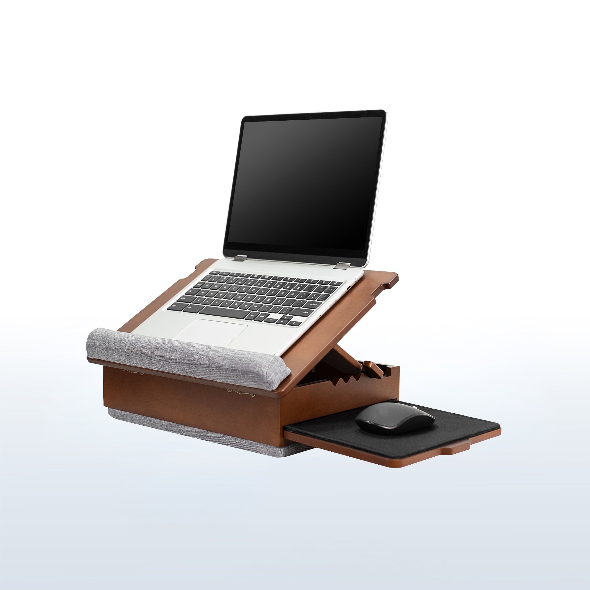 Wooden Lap Desk with Storage and Mouse Pad
