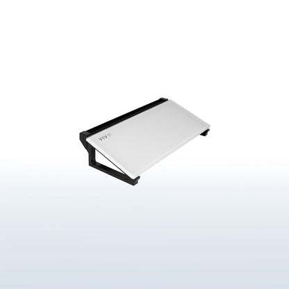 Glass 16in x 7in Desktop Whiteboard with Steel Frame