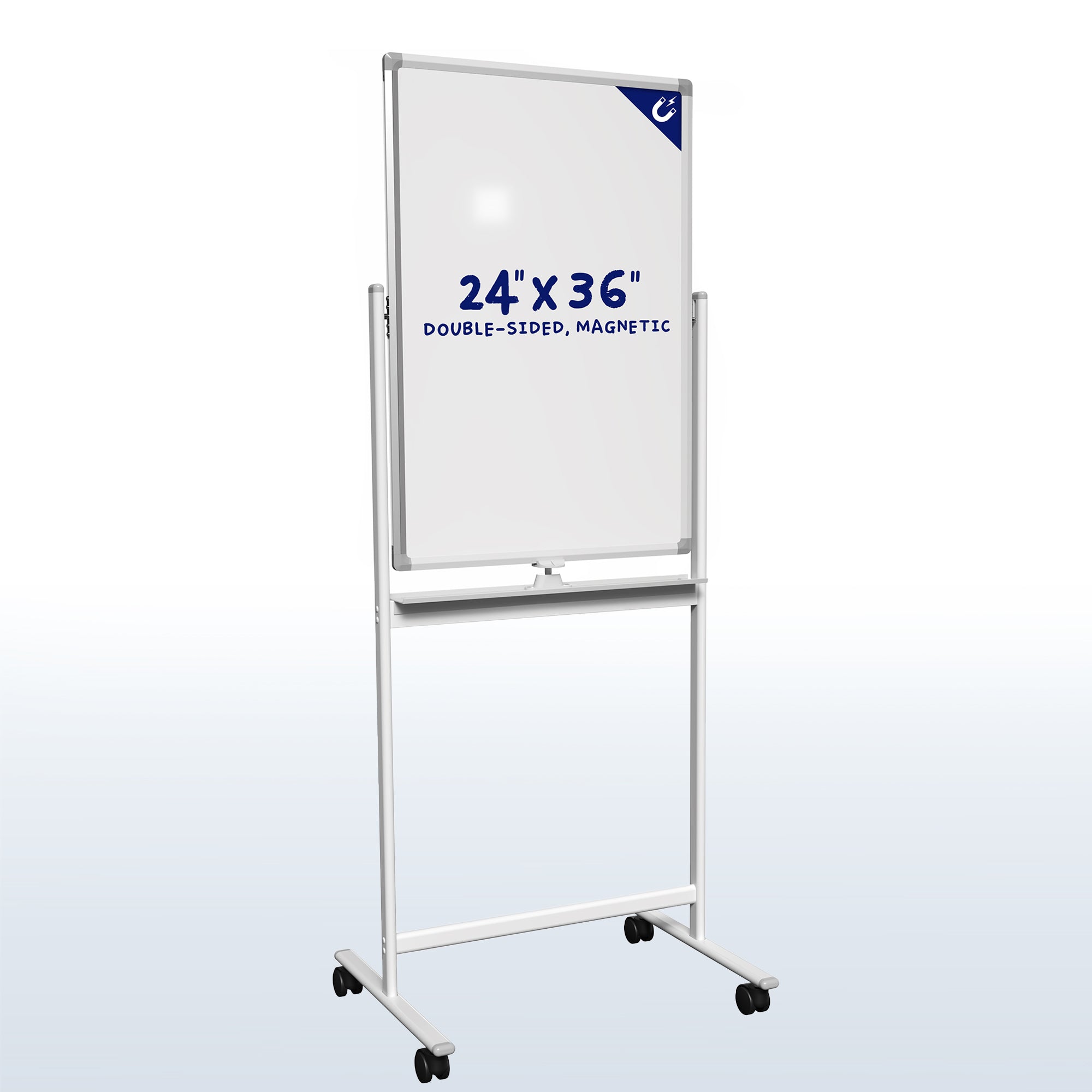 24" x 36" mobile double sided whiteboard.