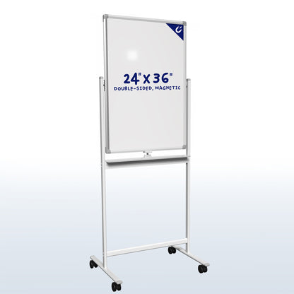 24" x 36" mobile double sided whiteboard.