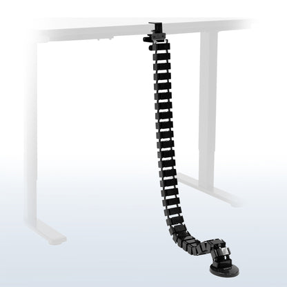 Clamp-on vertebrae cable management for desk.