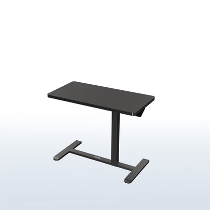 Sturdy steel mobile laptop cart with pneumatic height adjustment.