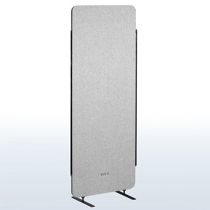 Single Panel Gray Freestanding Room Divider provides a convenient partition and workspace privacy.
