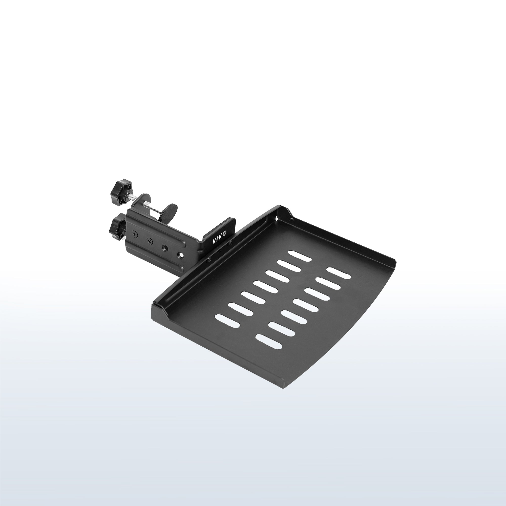 Space saving clamp on storage tray from VIVO.