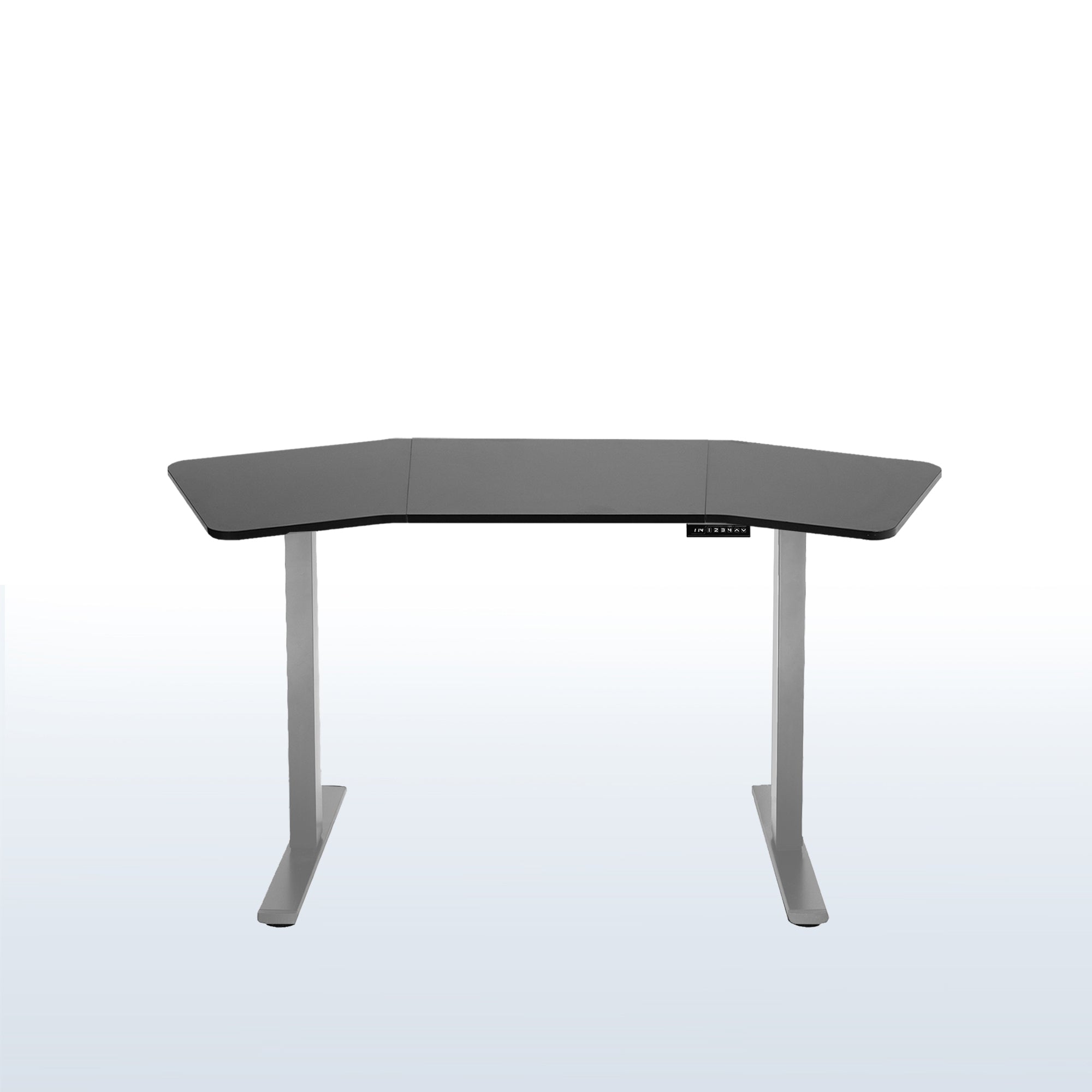 Electric Height Adjustable 71 x 24 inch Wing-Shaped Stand Up Desk for professionals working at the office or at home.