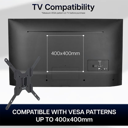 Compatible with VESA Patterns up to 400x400mm