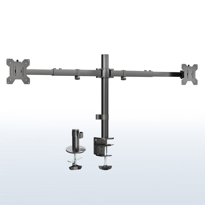 Telescoping Dual 27” to 38” Monitor Desk Mount